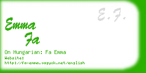 emma fa business card